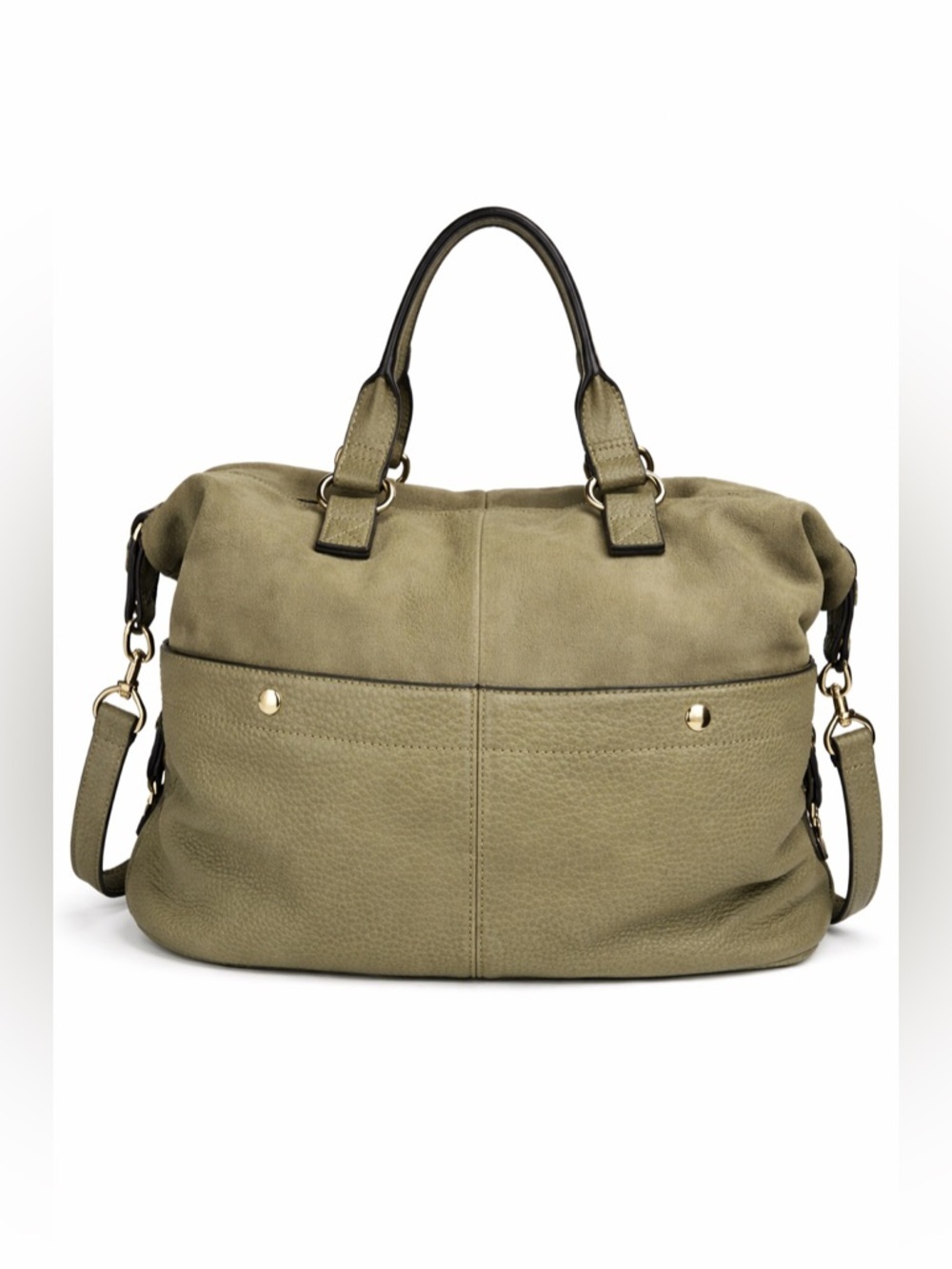 Moda Luxe Olive Green Satchel Slouchy Minimalist Everyday Shoulder‎ Bag